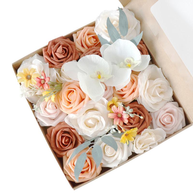 Simulation Flowers Boxed Flowers Wedding Birthday Party Gift Flower Box DIY Home Decoration Flowers